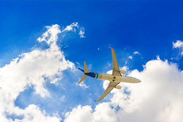 Fototapeta na wymiar Airplane in the sky and cloud