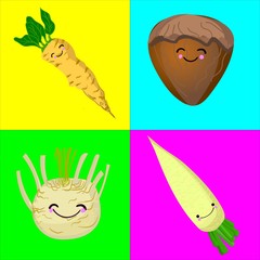 Memory game for children of preschool age. A set of paired cards for the development and training of children s memory. Postcards on the subject of VEGETABLES. Vector illustration.