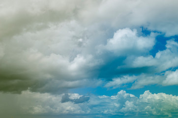 Subtle clouds of white and blue sky  