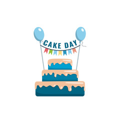 Cake Day Vector Illustration. Suitable for greeting card
