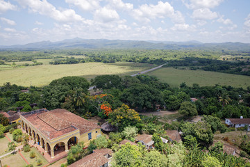 Trinidad, Cuba - July 18, 2018: Valley de los Ingenios or Valley of the Sugar Mills, is a series of three interconnected valleys outside of Trinidad in Cuba