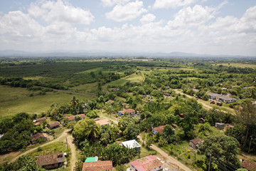 Fototapeta na wymiar Valley de los Ingenios or Valley of the Sugar Mills in Cuba near Trinidad
