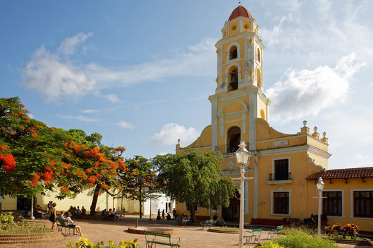 Trinidad, Cuba - July 19, 2018: A Spanish colonial church in Trinidad, Cuba