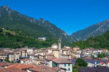 Fototapeta na wymiar San Giovanni Bianco. Country of the middle valley brembana. Italy