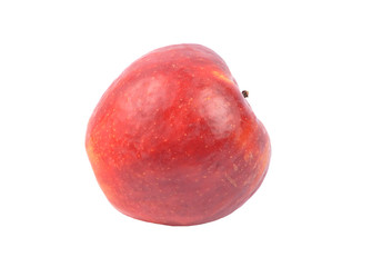 Roter Apfel auf weiss