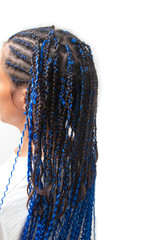 female hair with small pigtails