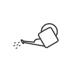 The watering can icon template black color editable. Irrigation symbol vector sign isolated on white background. Simple logo vector illustration for graphic and web design.