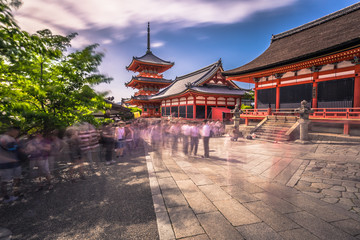 Kyoto - May 29, 2019: The Kiyomizu-Dera temple in Kyoto, Japan