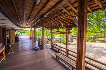 Kyoto - May 30, 2019: Daikakuji Buddhist temple in Kyoto, Japan