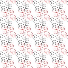 Abstract twig with spiral seamless pattern. Fashion graphic color background design. Modern stylish abstract texture. Colorful template for prints, textile, wrapping, business. Vector illustration.