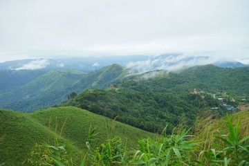 Naklejka premium view of mountains