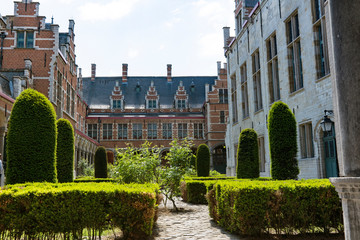 Palace of Margaret of Austria, Court of Savoye, In Mechelen, Belgium. With garden
