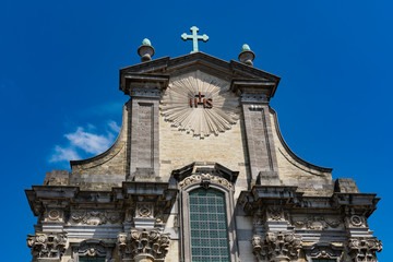 facade of church called Sint Pieters En Paulusker. Mechelen, Belgium  3
