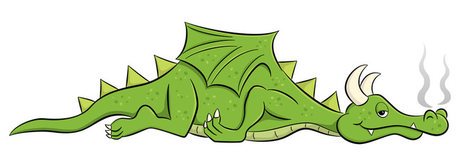 sleeping cartoon dragon