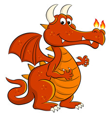friendly cartoon dragon