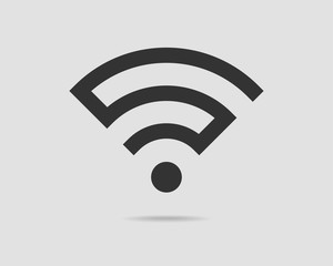 Free wi fi icon. Connection zone wifi vector symbol. Radio waves signal.