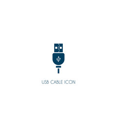 Fototapeta premium usb cable icon. vector symbol isolated on white background