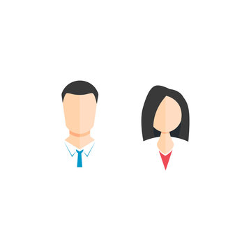 man and woman beautiful and stylish icon. vector symbol on white