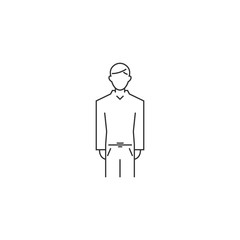 man outline icon. vector line style modern. vector symbol