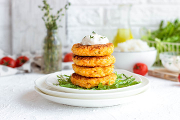 Veggie Rice cutlets with Curd Cheese and Thyme