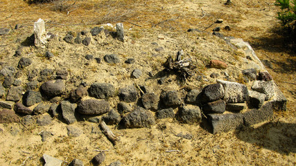 Ruin of old historic Archaeological excavations at Adulis, Eritrea