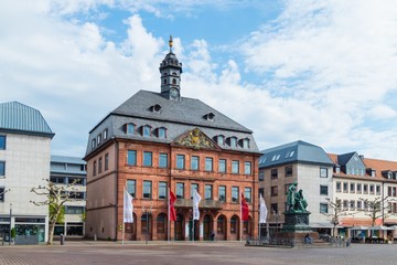 Fototapeta premium Hanauer Rathaus Marktplatz Rathausplatz