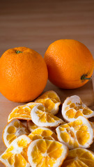 Fresh and dried orange