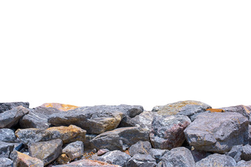 Big rock isolated on white. This has clipping path.