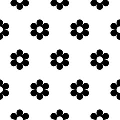 Naklejka na ściany i meble Abstract seamless daisy pattern for girls, boys, clothes. Creative vector daisy background with flower, marguerite. Funny pattern wallpaper for textile and fabric. Fashion daisy style.
