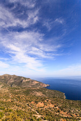Fototapeta na wymiar View from hills in Greece