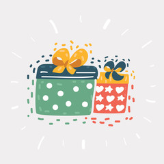 Gift boxes full of presents.