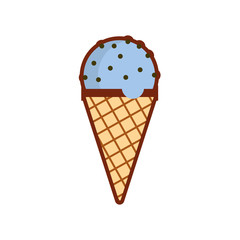 Ice cream cone icon isolated. Trendy Flat style for graphic design, Web site, social media, UI, mobile upp, Vector illustration