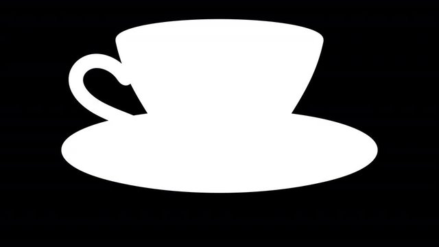 The cup. Loopinf footage with encoder Prores 4444 and alpha channel included.