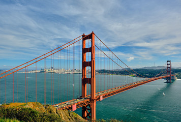 Golden Gate Bridge, San Francisco, California, USA - obrazy, fototapety, plakaty