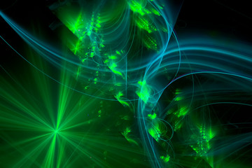 abstract digital fractal fantasy design
