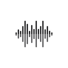 Sound waves vector illustration design 