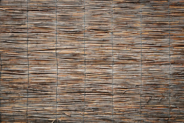 Cane wall texture. Traditional fence