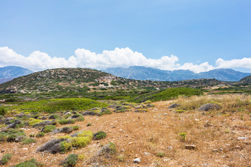 Natural landscape on the island of Crete, Greece