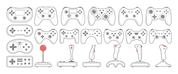 gamepad icon set. © inspiring.team