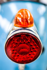 old brake lights of a historic car