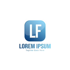 Initial LF logo template with modern frame. Minimalist LF letter logo vector illustration