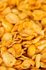 healthy food background of corn flakes