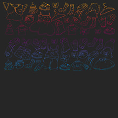 Children clothes. Background for babies, kids patterns.