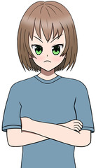 女の子の表情（怒る）