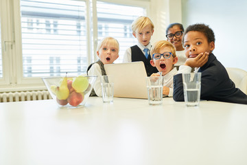 Children as business people in a computer course