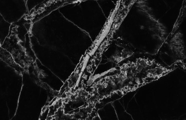 Black marble natural pattern for background, abstract natural marble black and white for design.