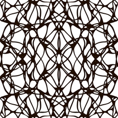 Abstract pattern with tangled lines like lace. Linear web-like background.