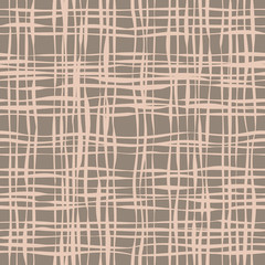 Abstract pattern with lines similar to gauze. Background with curved lines. Ornament in beige and khaki colors. - 277331111