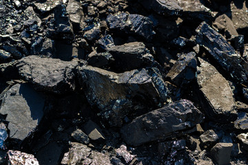 Natural coal. Anthracite, the best coal for metallurgy.