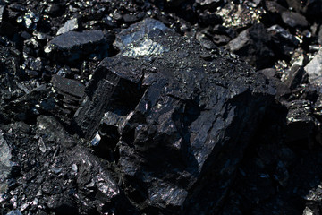 Natural coal. Anthracite, the best coal for metallurgy.